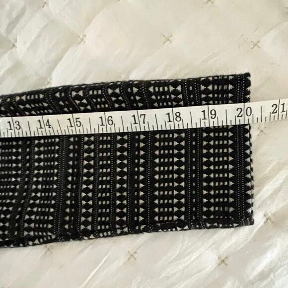 LOFT Drop Waist Geometric Print Knit Dress Women's S | Black White Transitional - Picture 10 of 10